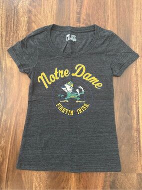 Notre Dame Fightin' Irish Women's Charcoal Graphic Tee - Size XS